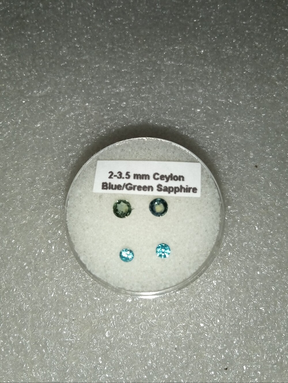 SALE!!! WAS $85 Four BEAUTIFUL Natural Round 2-3.5mm Ceylon Blue Green Sapphires